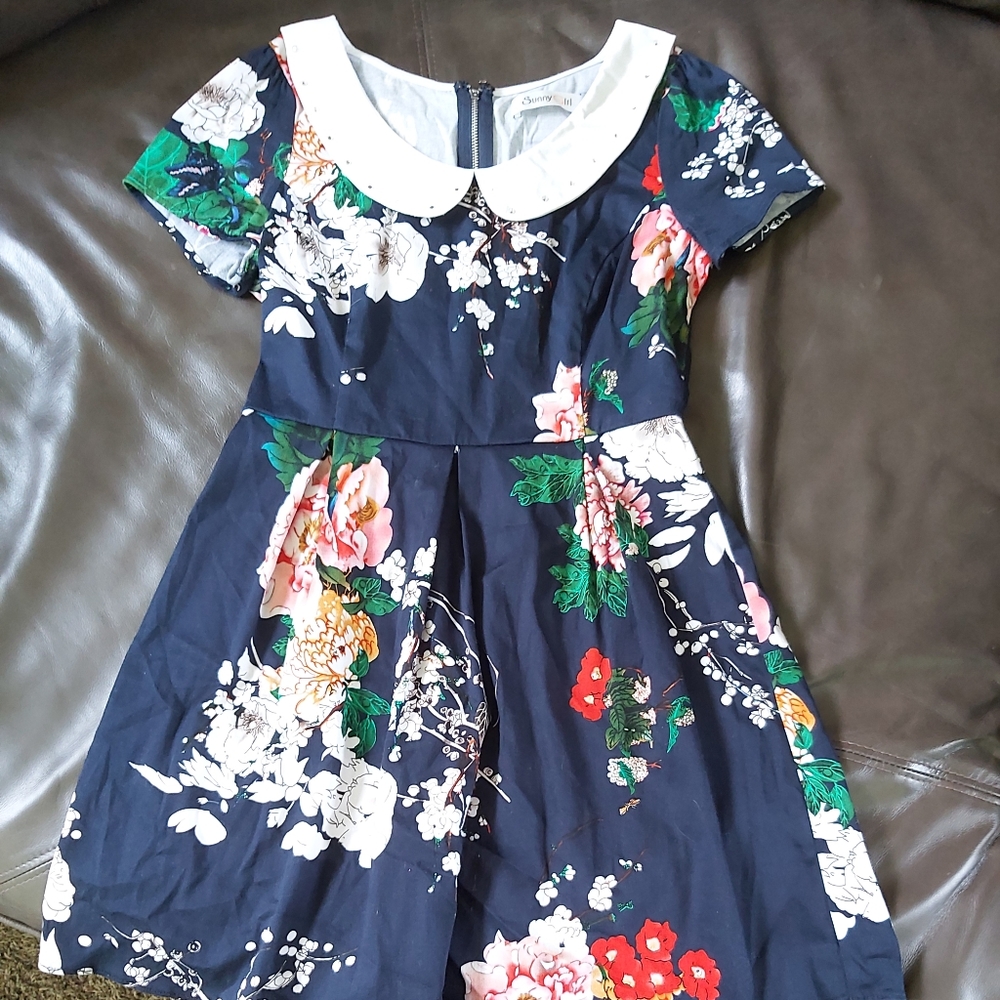 Floral Collared Dress